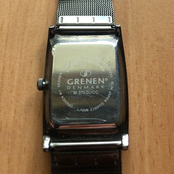 Grenen Men's Stainless Slim Steel Mesh Watch - Picture 3 of 5